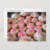 Rosa Cupcakes Postkarte (Vorne/Hinten)