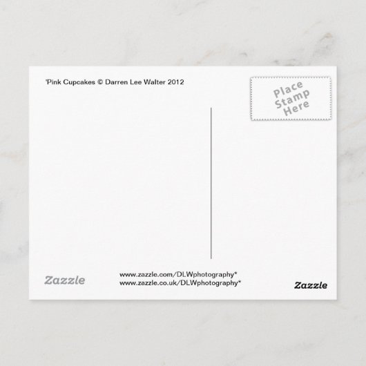 Rosa Cupcakes Postkarte (Rückseite)