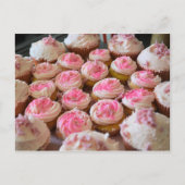Rosa Cupcakes Postkarte (Vorderseite)