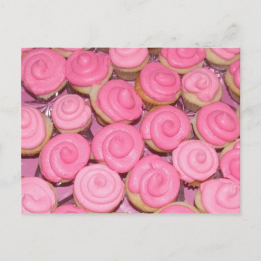 Rosa Cupcakes Postkarte (Vorderseite)