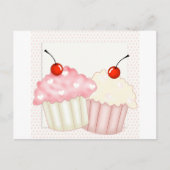 Rosa Cupcakes Postkarte (Vorderseite)