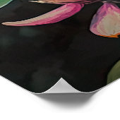 Rosa Curcuma Blume Art Print Poster (Ecke)