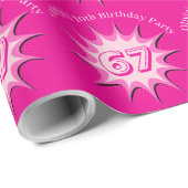 Rosa Custom 67 Meme Geschenkpapier (Rolleneckpunkt)