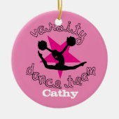 rosa Customizeable Tanz-Teamverzierung Keramikornament (Vorne)