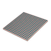 rosa Cyan Schachbrett Diamond Pattern Fliese (Seite)