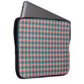 rosa Cyan Schachbrett Diamond Pattern Laptopschutzhülle (Vorne Rechts)