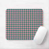 rosa Cyan Schachbrett Diamond Pattern Mousepad (Mit Mouse)