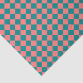 rosa Cyan Schachbrett Diamond Pattern Seidenpapier (Ausschnitt)