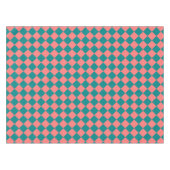 rosa Cyan Schachbrett Diamond Pattern Tischdecke (Vorderseite (Horizontal))