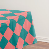 rosa Cyan Schachbrett Diamond Pattern Tischdecke (Beispiel)
