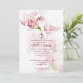 Rosa Cymbidium Orchid Erste kommunale Einladung (Stehend Vorderseite)