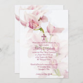 Rosa Cymbidium Orchid Erste kommunale Einladung (Vorne/Hinten)