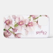 Rosa Cymbidium Orchideus Case-Mate iPhone Hülle (Rückseite (Horizontal))