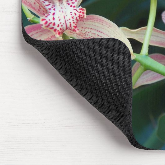 Rosa Cymbidium Orchius florale Mousepad (Ecke)