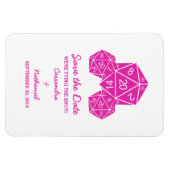 Rosa D20 Dice Speichern Sie das Datumsfenster Magnet (Horizontal)