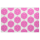 Rosa D20-Würfel Stoff (Fat Quarter (45,7 x 55,9 cm))