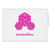 Rosa D20-Würfel-Tischnummer (Vorderseite (Horizontal))