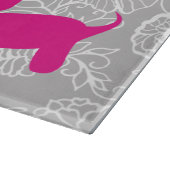 Rosa Dackel-Ausschnitt-Brett Schneidebrett (Ecke)