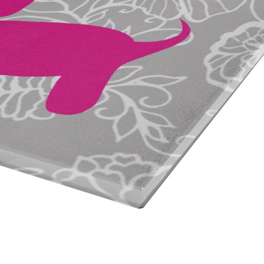 Rosa Dackel-Ausschnitt-Brett Schneidebrett (Ecke)