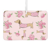 Rosa Dackel Dackel Dog Themed Autolufterfrischer (Rückseite)