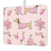 Rosa Dackel Dackel Dog Themed Autolufterfrischer (Links)