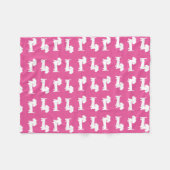 Rosa Dackel Design Fleece Blankon (Vorderseite (Horizontal))