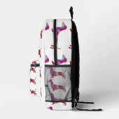 Rosa Dackel Hund Bedruckter Rucksack (Rechts)