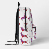 Rosa Dackel Hund Bedruckter Rucksack (Links)
