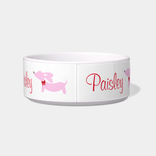Rosa Dackel-Hundepersonalisierte Napf