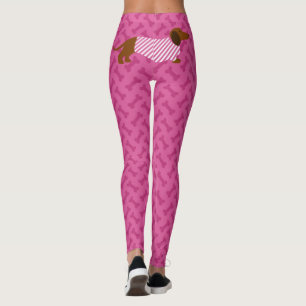 Rosa Dackel Leggings