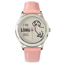 Rosa Dackel Liebe Girly Niedlich Funny Meme Armbanduhr