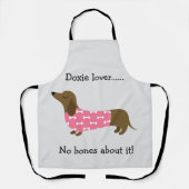 Rosa Dackel Personalisierte Schürze (Vorderseite)