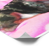 rosa Dackel Poster (Ecke)