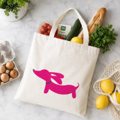 Rosa Dackel-Taschen-Tasche Tragetasche