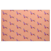 Rosa Dackel Wasserfarben Kunst Stoff (Fat Quarter (45,7 x 55,9 cm))