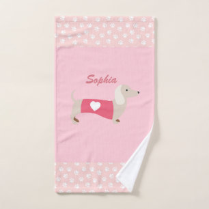 Rosa Dackeldecke Individuelles Geschenk Handtuch