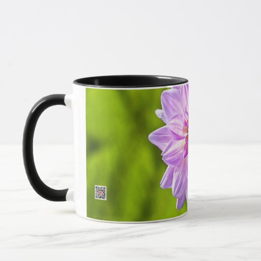 Rosa Dahlia, Aquarell-Effekt Tasse (Links)