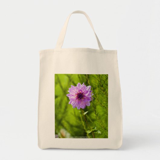 Rosa Dahlia, Aquarell-Effekt Tragetasche (Vorne)