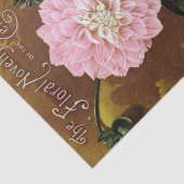 Rosa Dahlia auf dem braunen Antiquitätenpapier Seidenpapier (Ausschnitt)