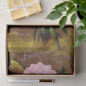 Rosa Dahlia auf dem braunen Antiquitätenpapier Seidenpapier (Geschenk)