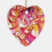 Rosa Dahlia Blume Aquarell Kunst Keramikornament (Rechts)