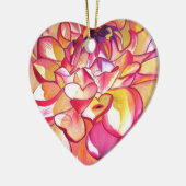 Rosa Dahlia Blume Aquarell Kunst Keramikornament (Links)