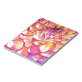 Rosa Dahlia Blume Aquarell Kunst Notizblock (Rotiert)