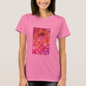 Rosa Dahlia Blume Aquarell Kunst T-Shirt (Vorderseite)