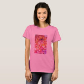 Rosa Dahlia Blume Aquarell Kunst T-Shirt (Vorne ganz)