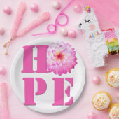 Rosa Dahlia Blume Foto HOPE Papierplatte Pappteller (Party)