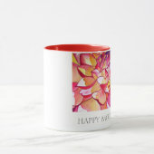 Rosa Dahlia Blume Kunst zum Muttertag Tasse (Zentrum)