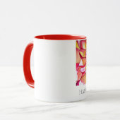 Rosa Dahlia Blume Kunst zum Muttertag Tasse (Vorderseite Links)