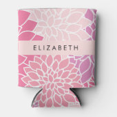 Rosa Dahlia-Blume, Muster der Blume, Ihr Name Dosenkühler (Vorderseite)