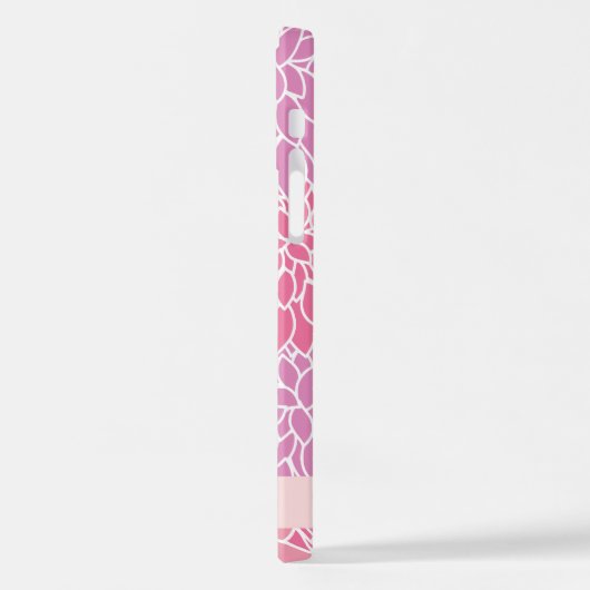 Rosa Dahlia-Blume, Muster der Blume, Ihr Name iPhone Hülle (Linke Seite)